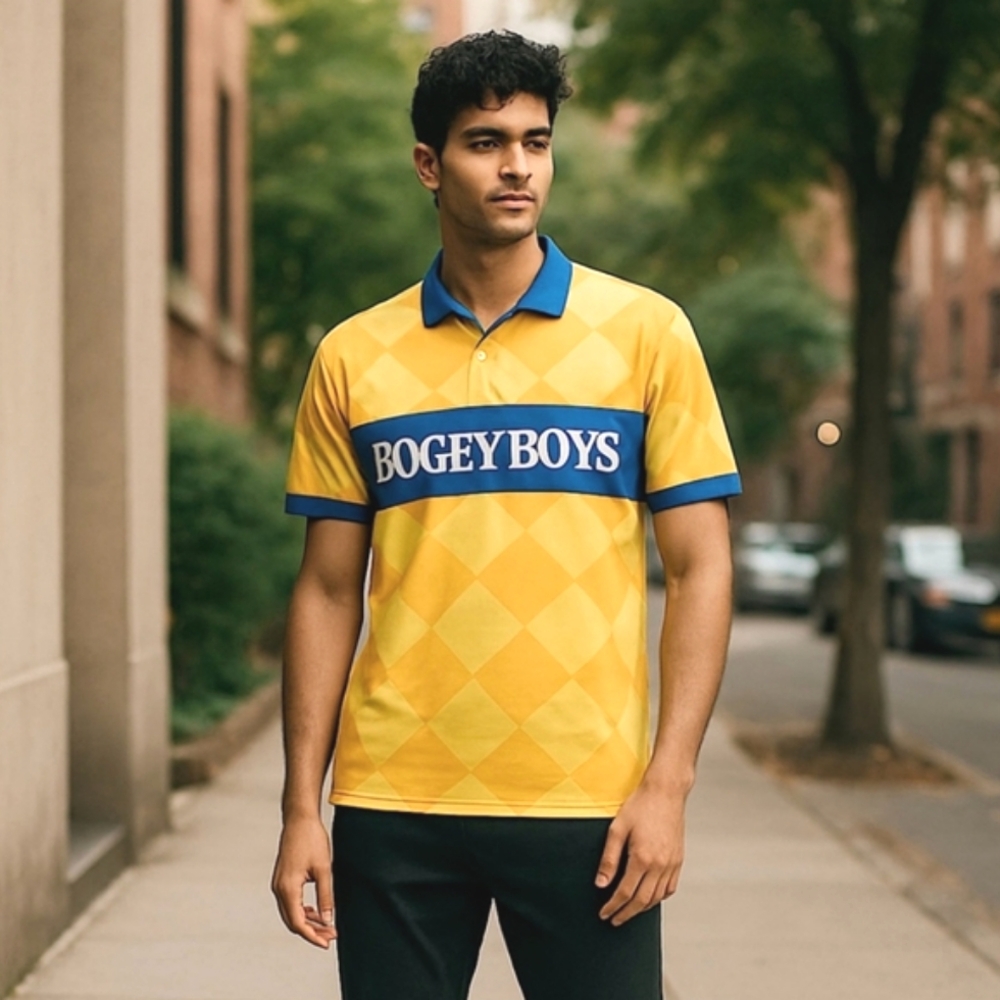 ⛳ Bogey Boys "Athletic Checkered Polo" Golf Shirt. New With Tags!